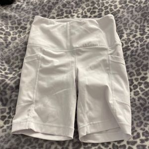 White biker shorts NEVER WORN
